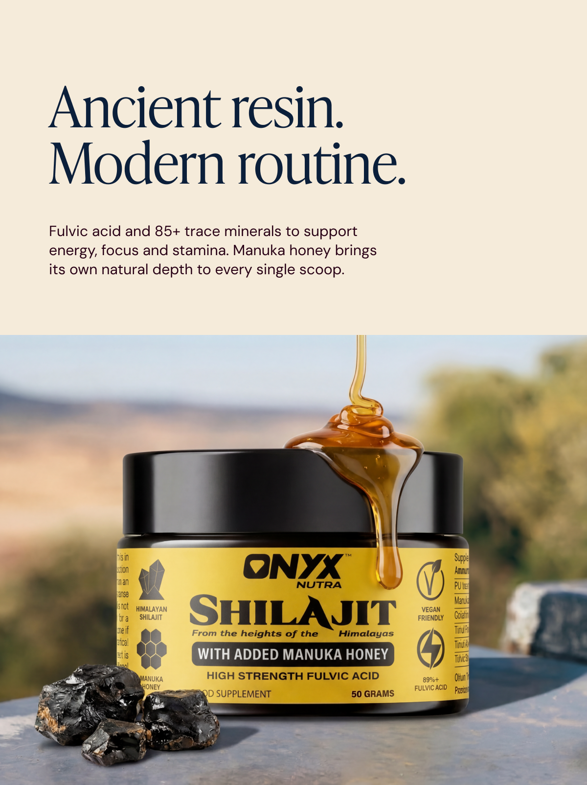 Shilajit & Manuka Honey Resin 50grams