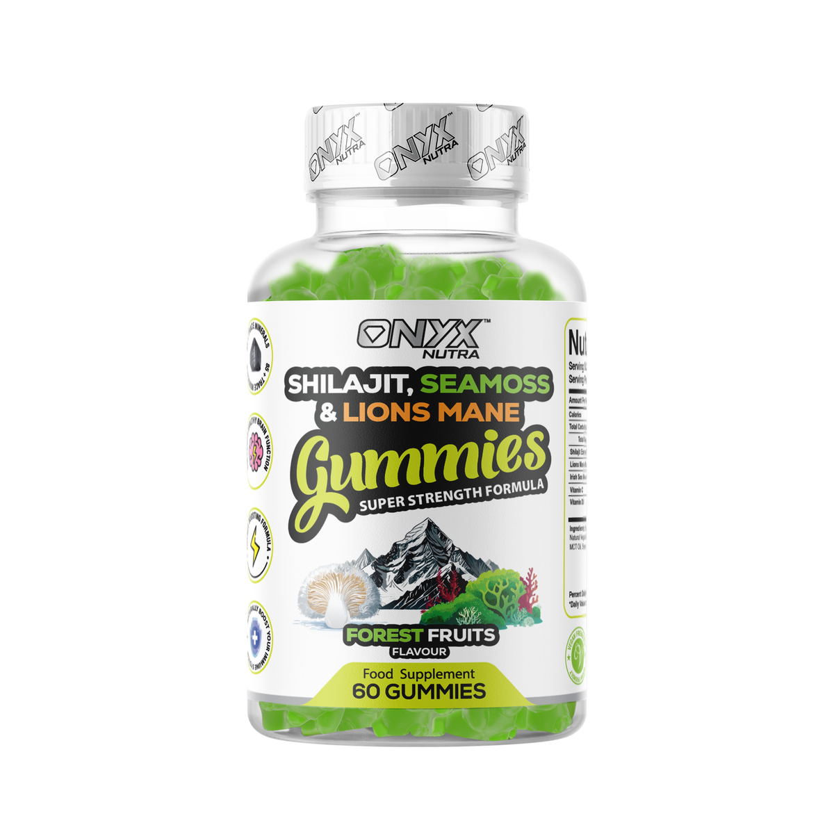 Shilajit, Sea Moss & Lions Mane Gummies