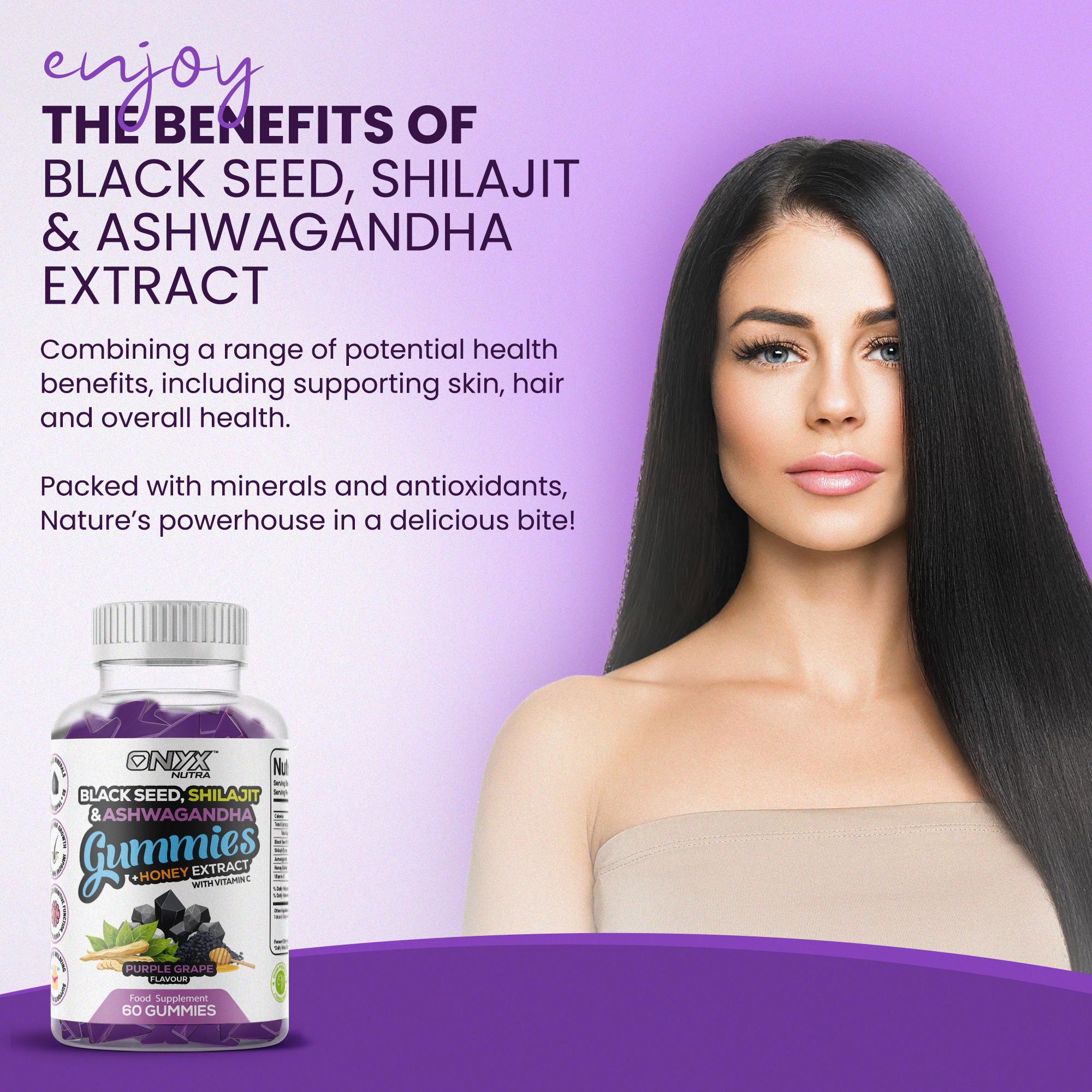 Black Seed, Shilajit & Ashwagandha Gummies
