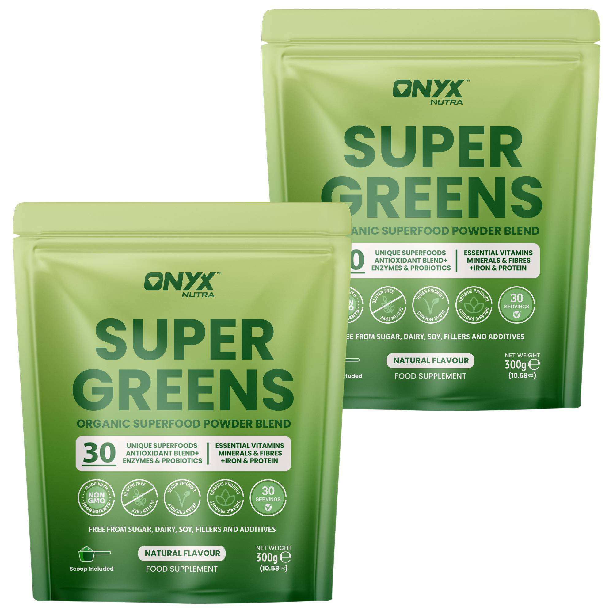 Super Greens Powder - High in Vitamins & Protein Fibre