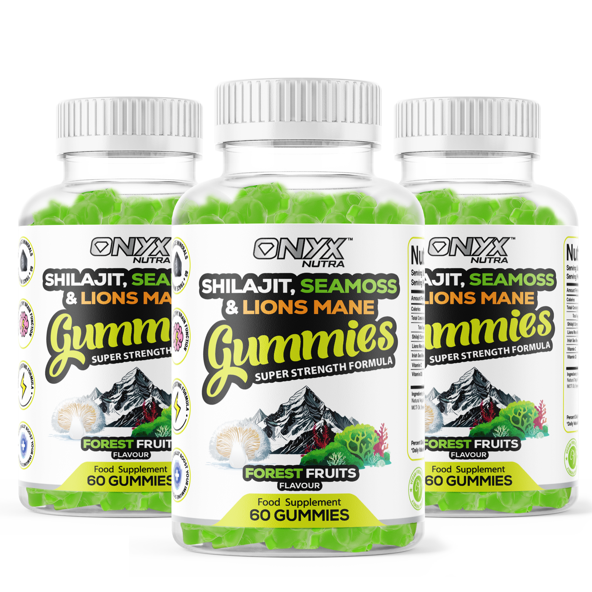 Shilajit, Sea Moss & Lions Mane Gummies