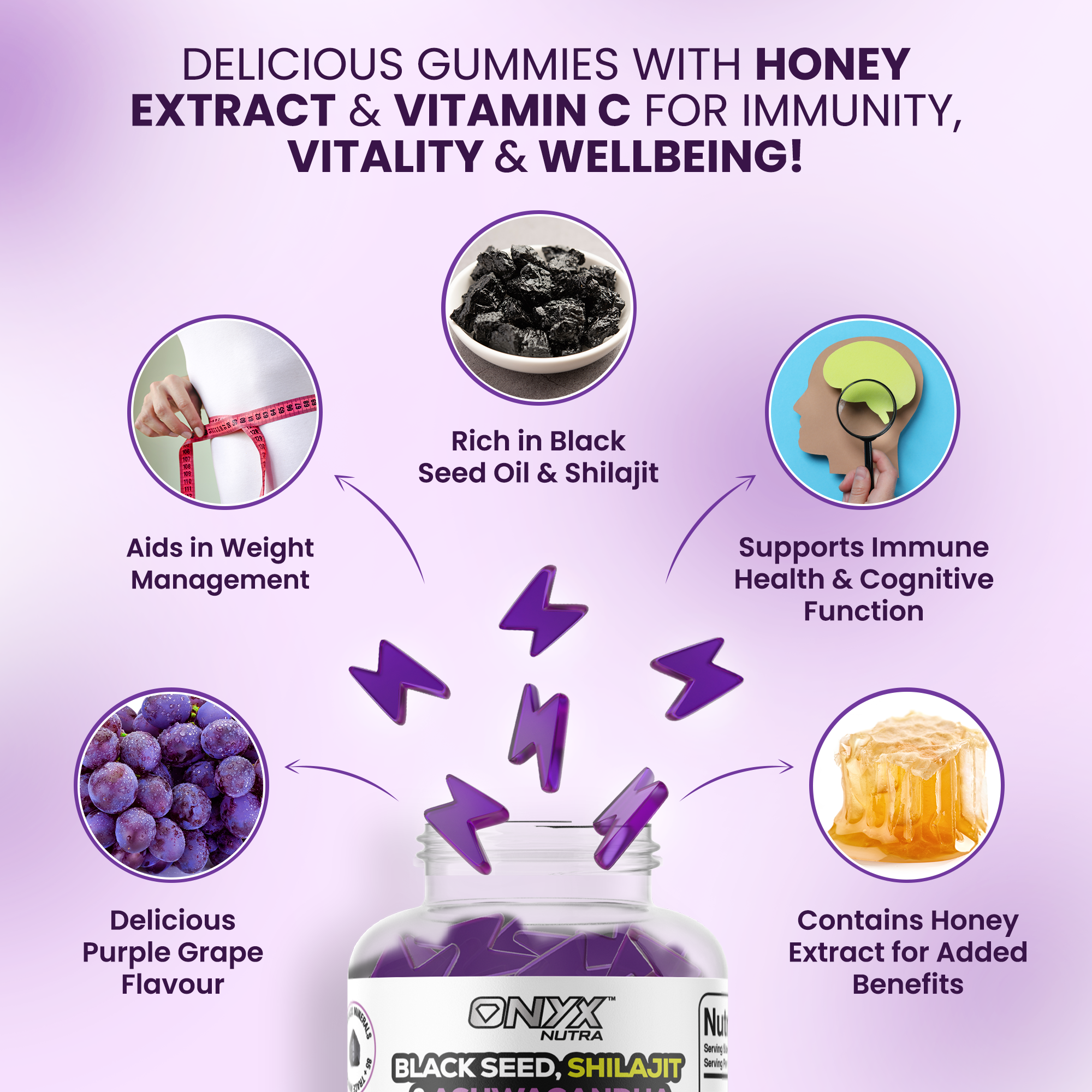 Black Seed, Shilajit & Ashwagandha Gummies