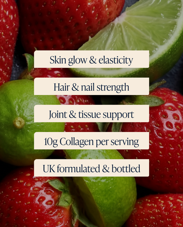 Collagen Glow Liquid Peptides Strawberry Lime