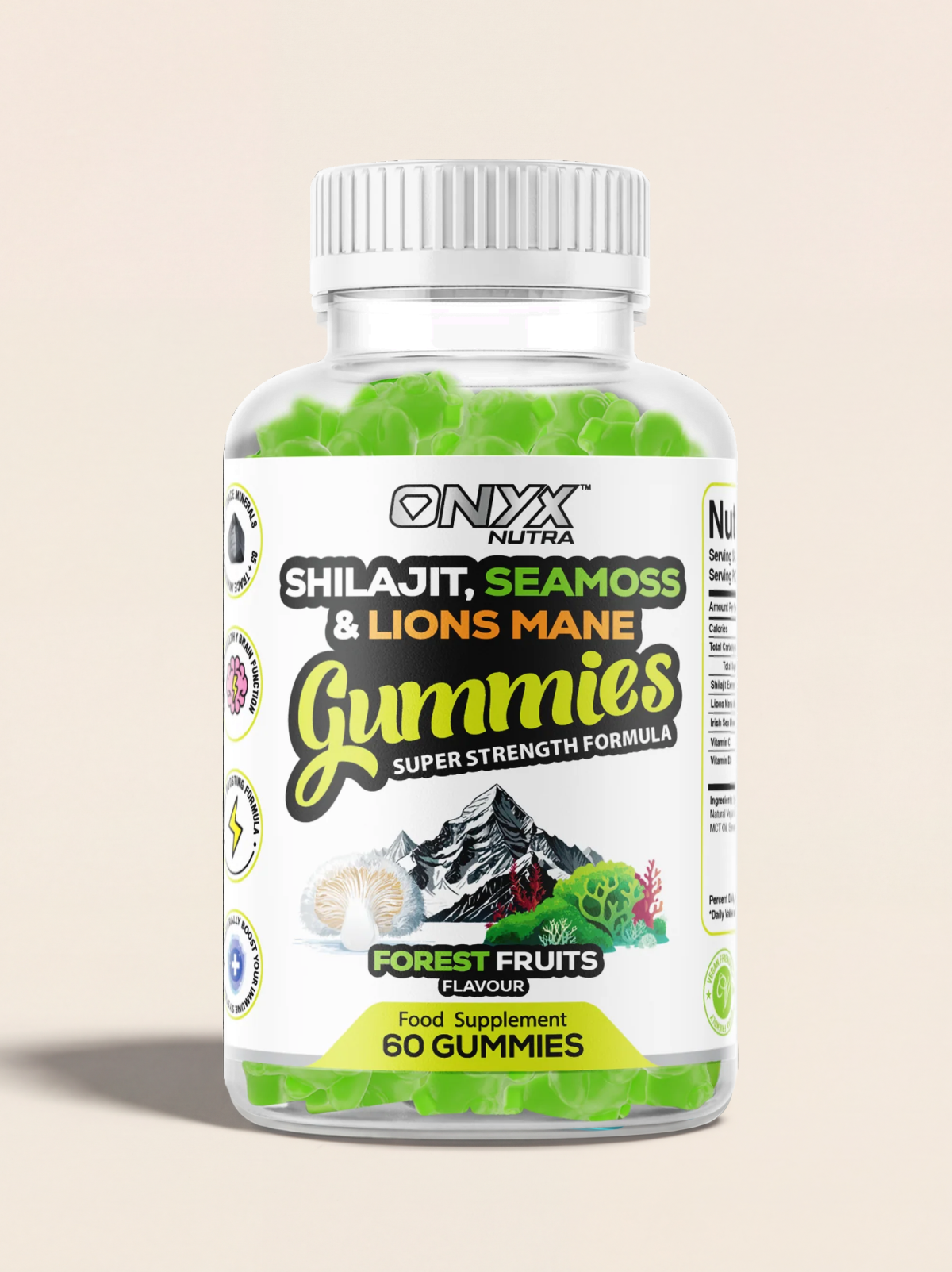 Shilajit, Sea Moss & Lions Mane Gummies