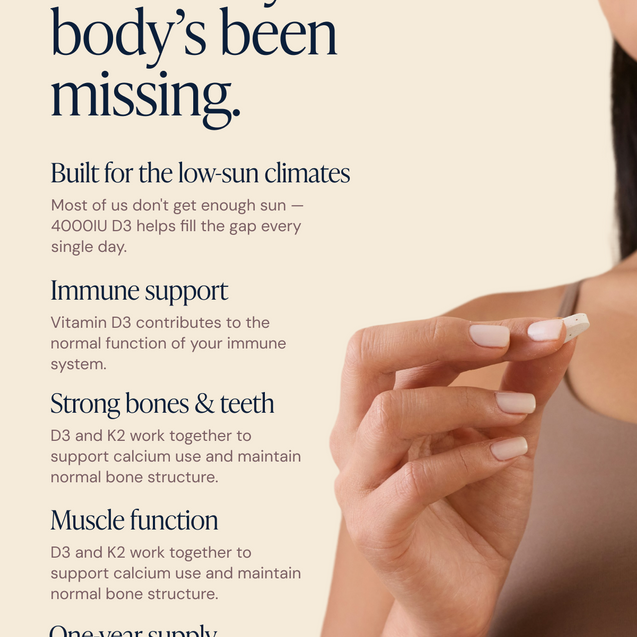 Vitamin D3 + K2 (MK7) Immune Support