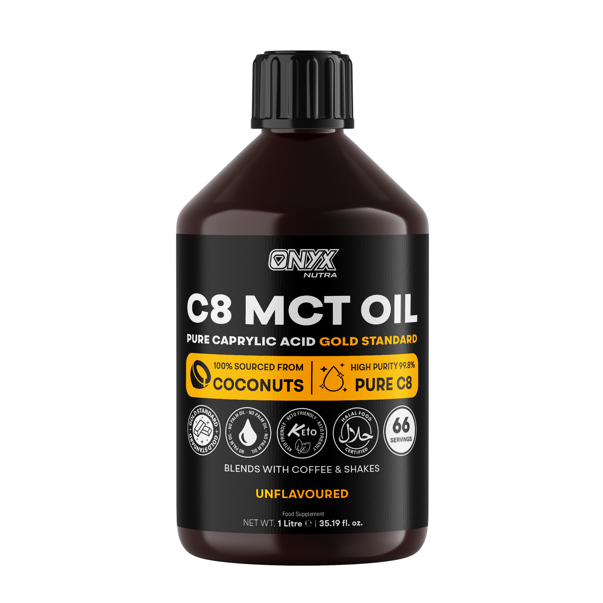 C8 MCT 100% Sourced Coconut Oil - Gold Standard – ONYX NUTRA