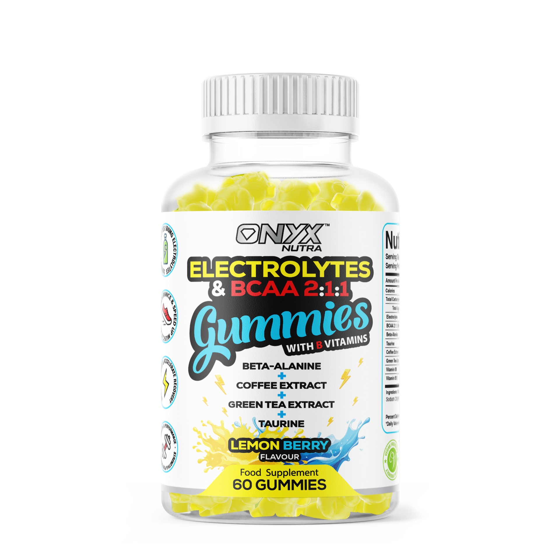 Electrolytes & BCAAs Gummies with Green Tea Extract