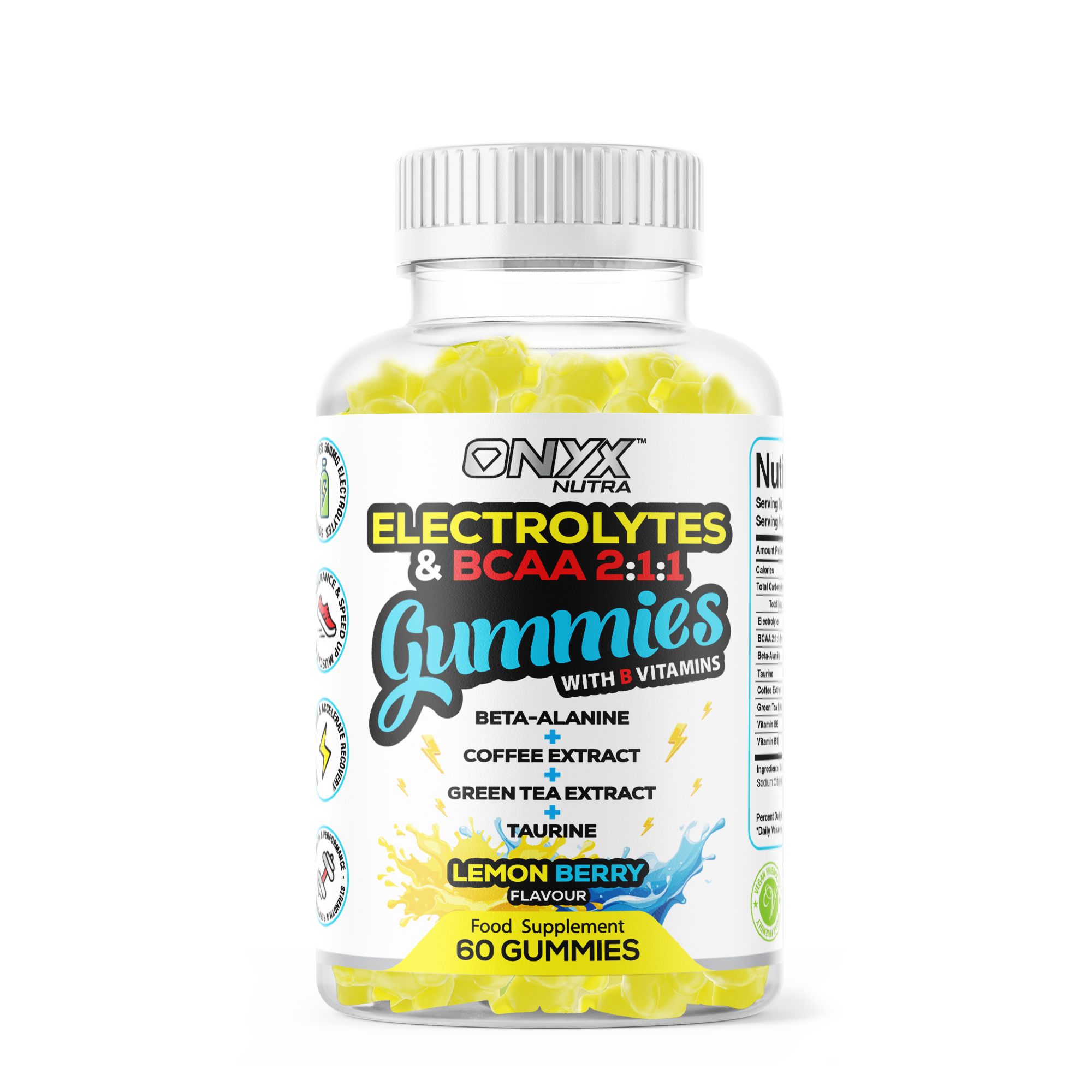 Electrolytes & BCAAs Gummies with Green Tea Extract