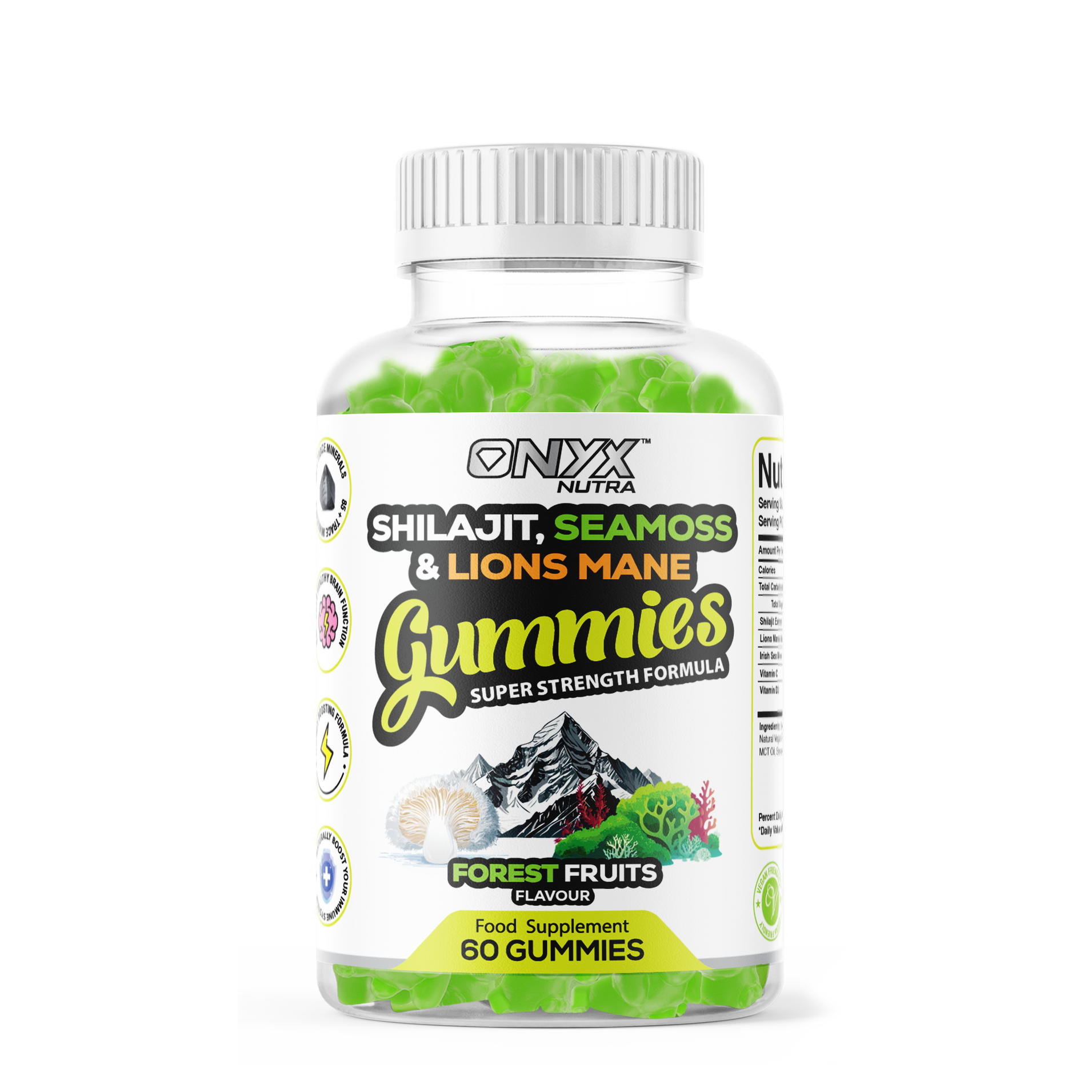Shilajit, Sea Moss & Lions Mane Gummies