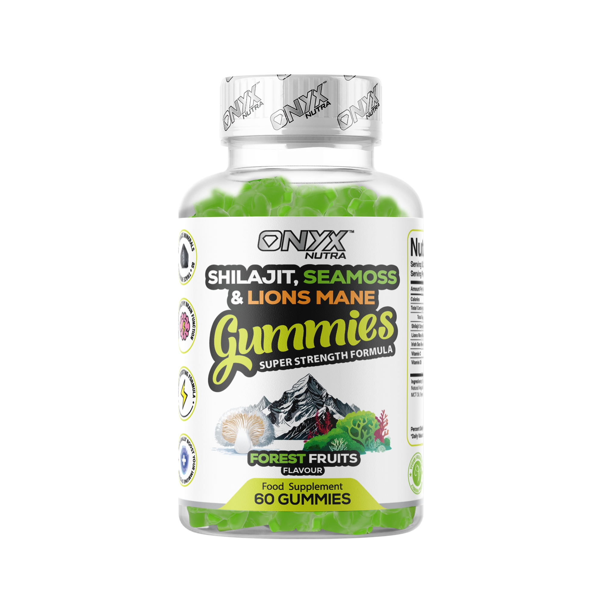 Shilajit, Sea Moss & Lions Mane Gummies