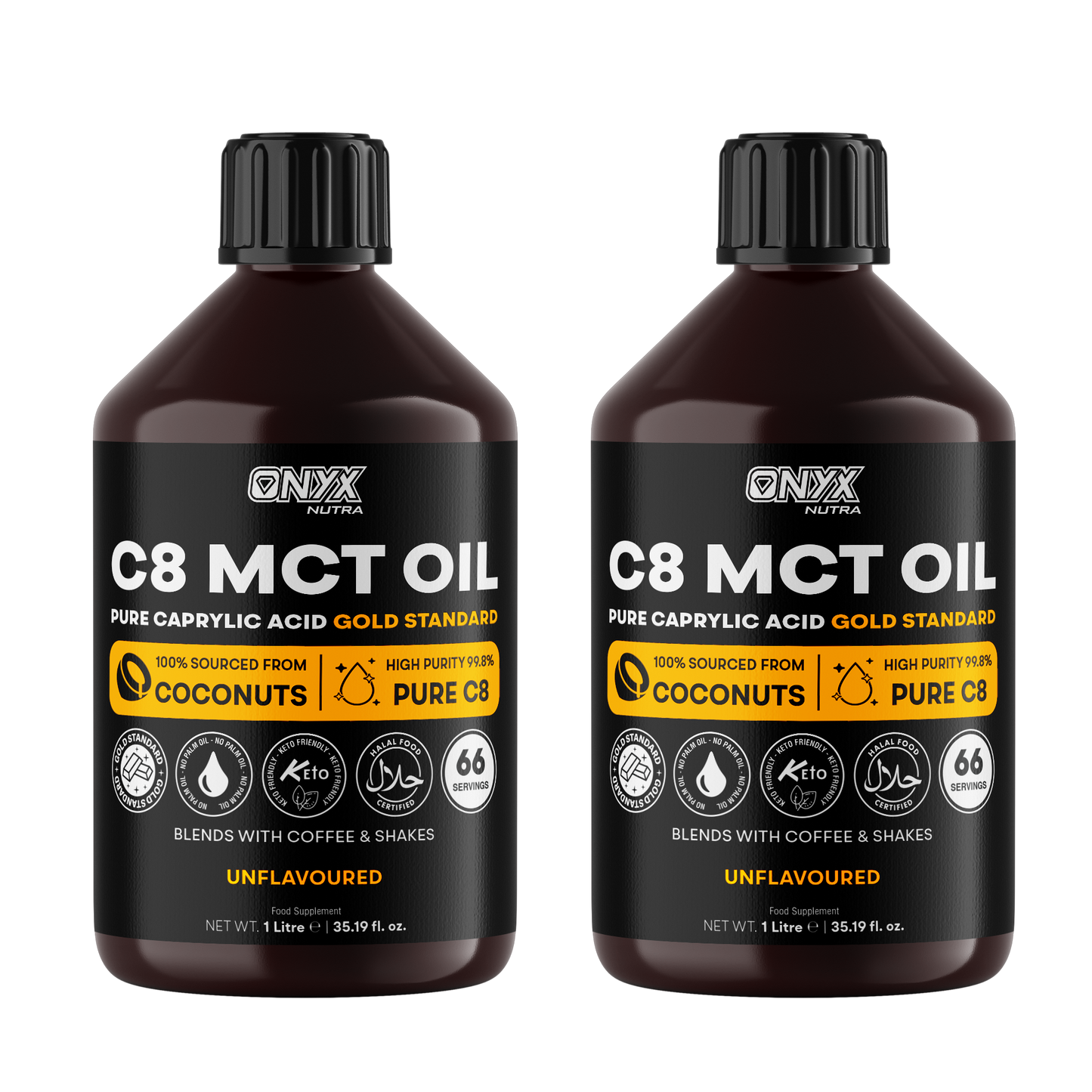 C8 MCT 100% Sourced Coconut Oil - Gold Standard