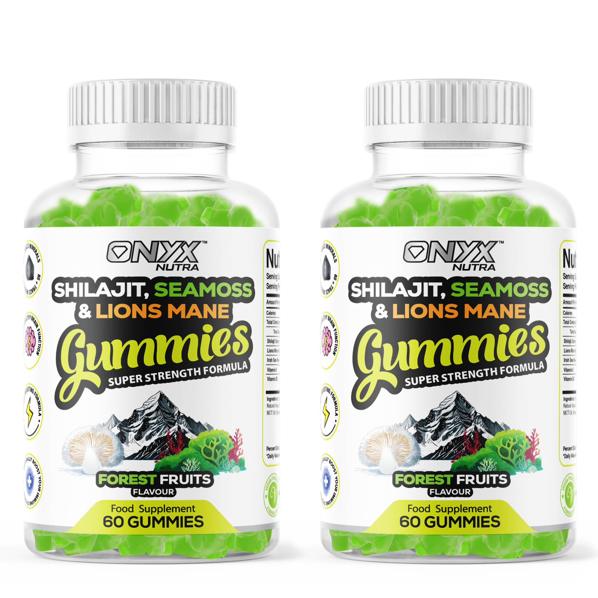 Shilajit, Sea Moss & Lions Mane Gummies