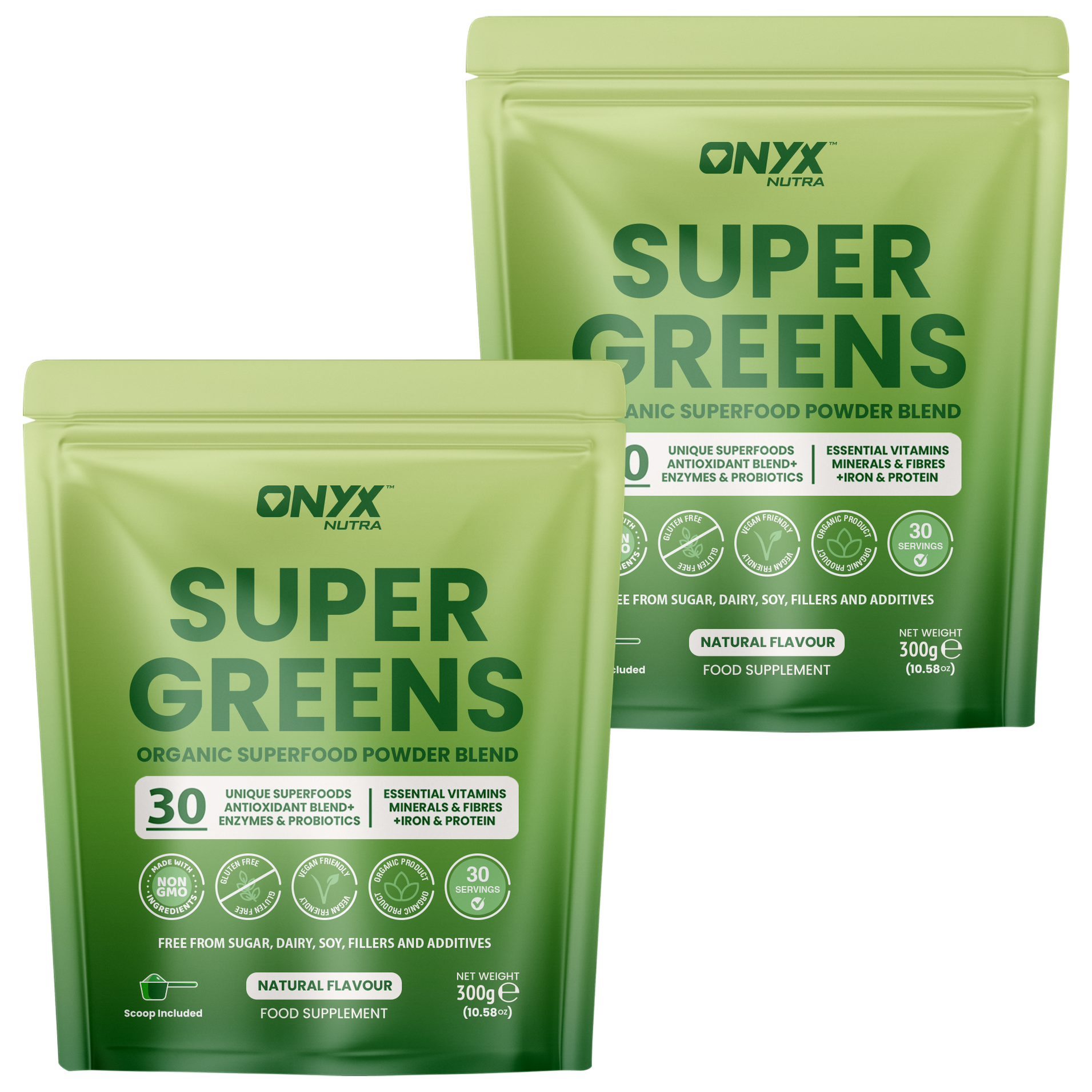 Super Greens Powder - High in Vitamins & Protein Fibre