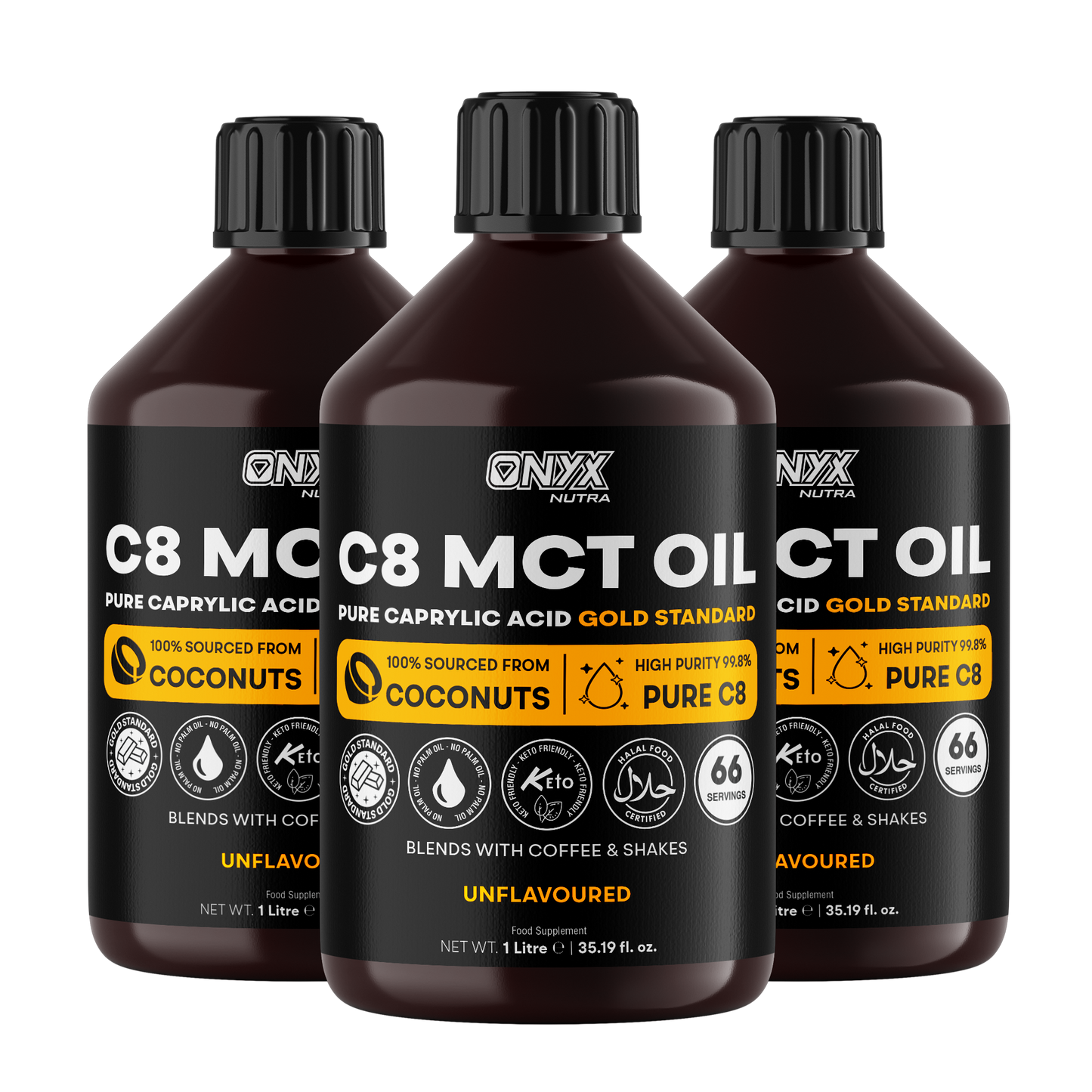 C8 MCT 100% Sourced Coconut Oil - Gold Standard