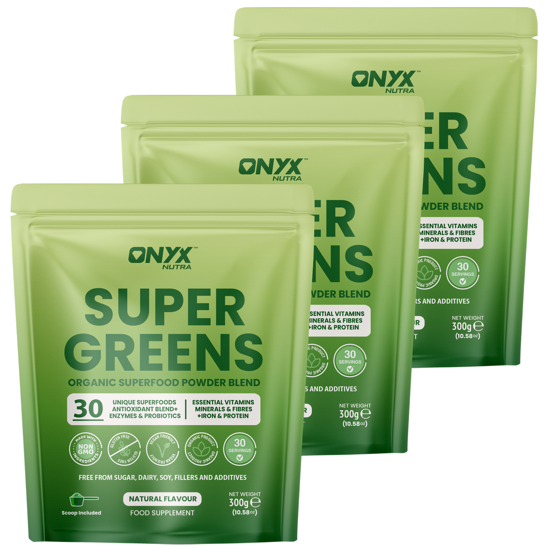 Super Greens Powder - High in Vitamins & Protein Fibre