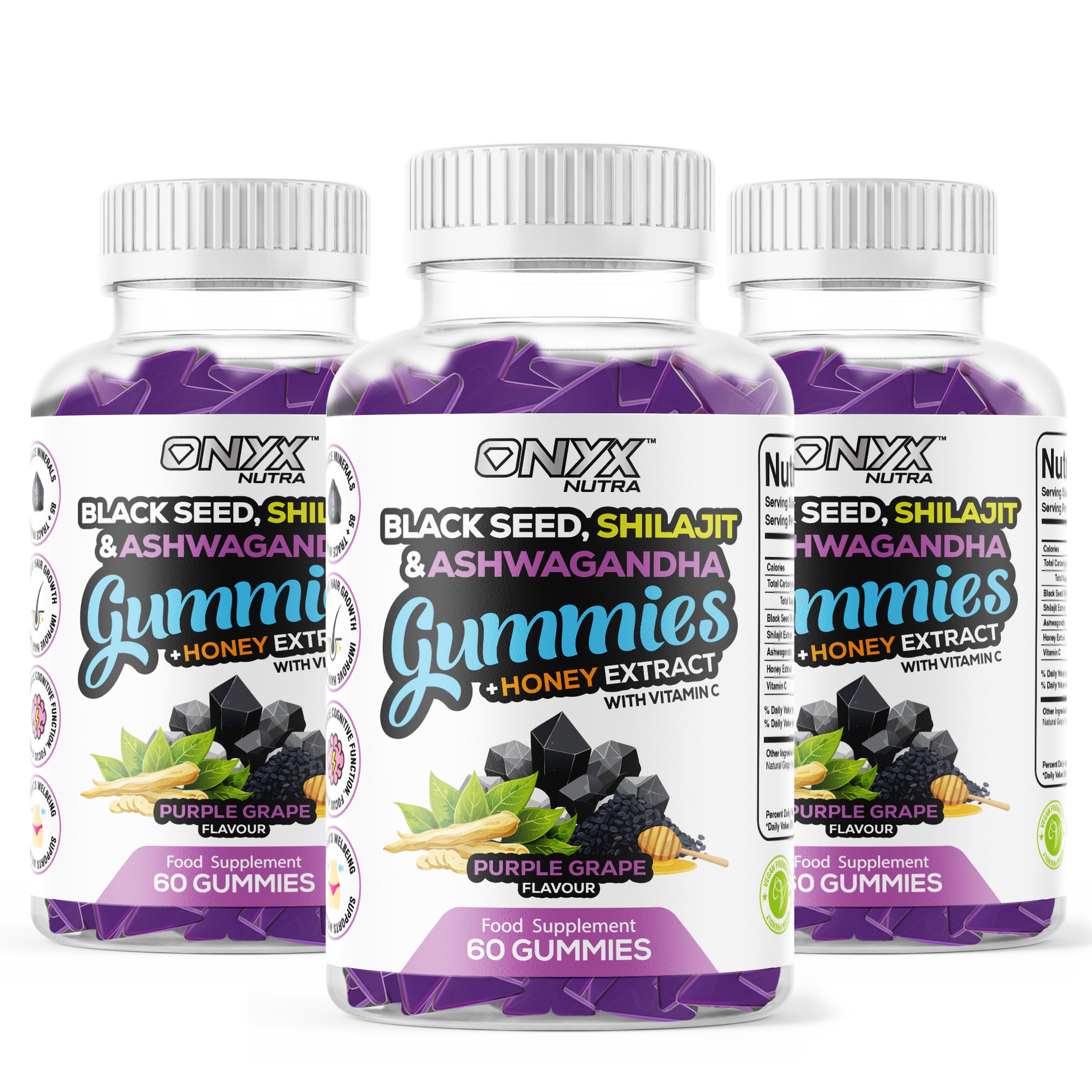 Black Seed, Shilajit & Ashwagandha Gummies
