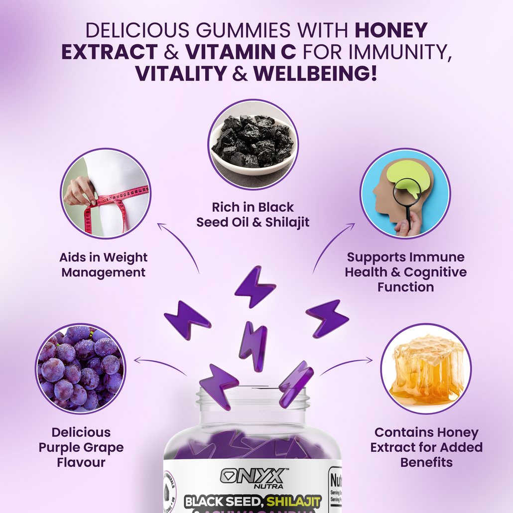 Black Seed, Shilajit & Ashwagandha Gummies