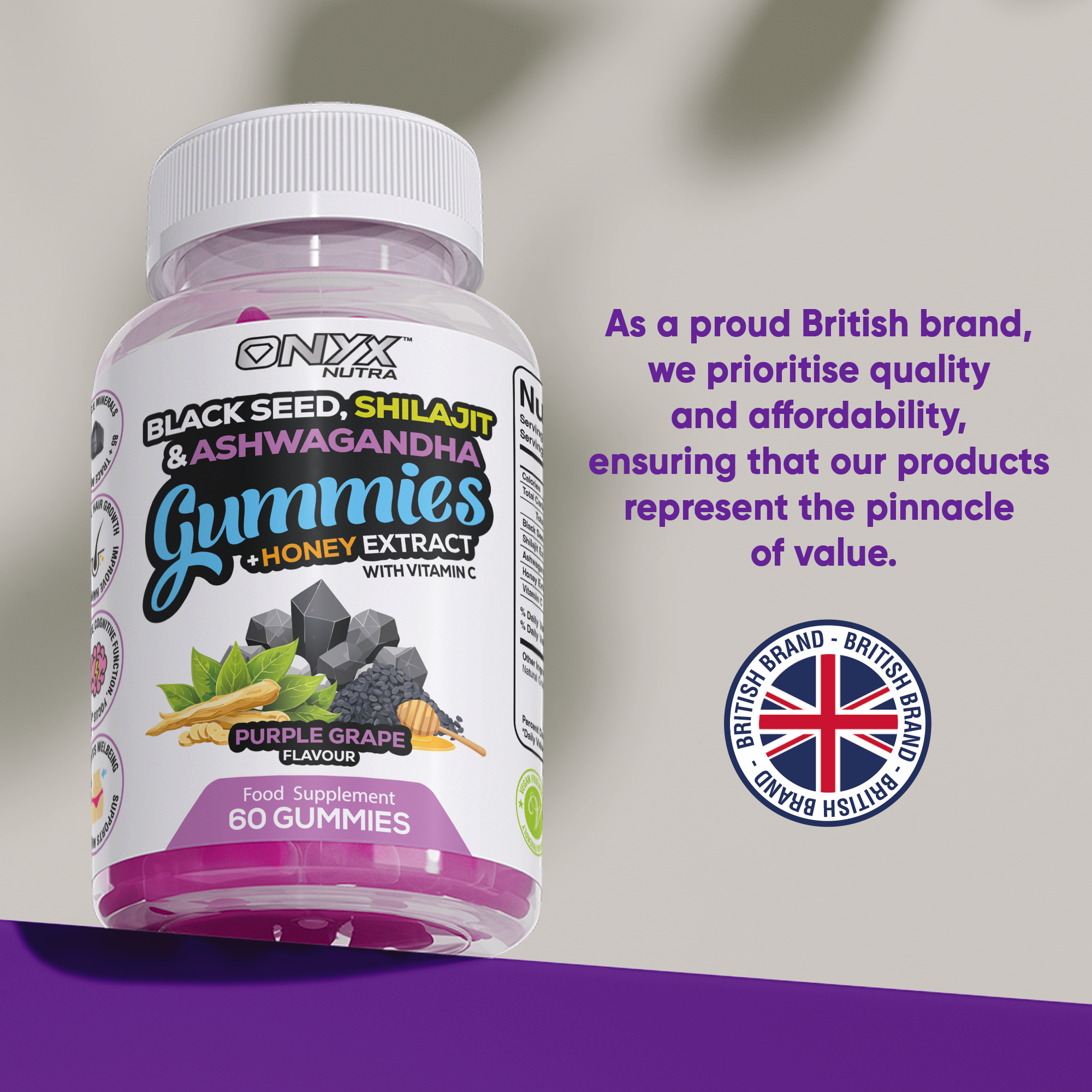 Black Seed, Shilajit & Ashwagandha Gummies