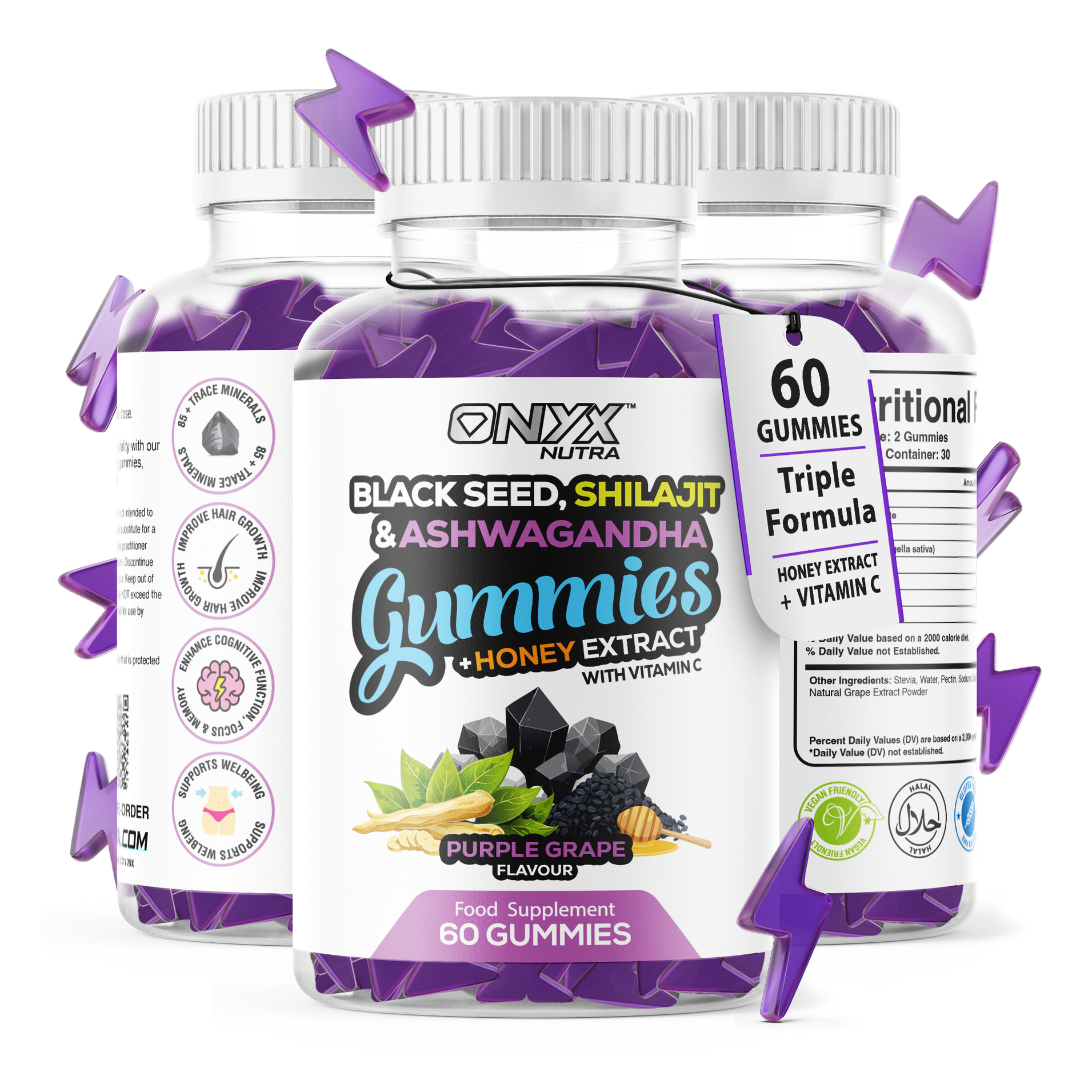 Black Seed, Shilajit & Ashwagandha Gummies
