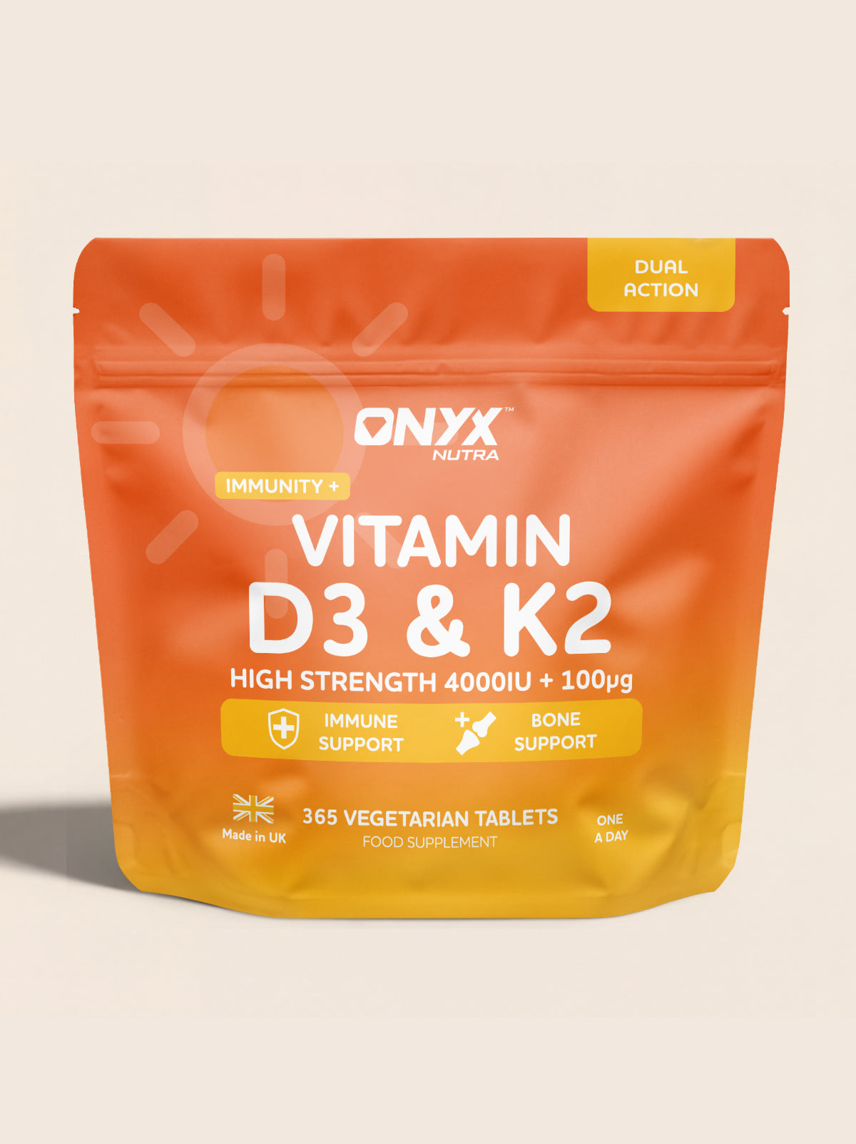 Vitamin D3 + K2 (MK7) Immune Support