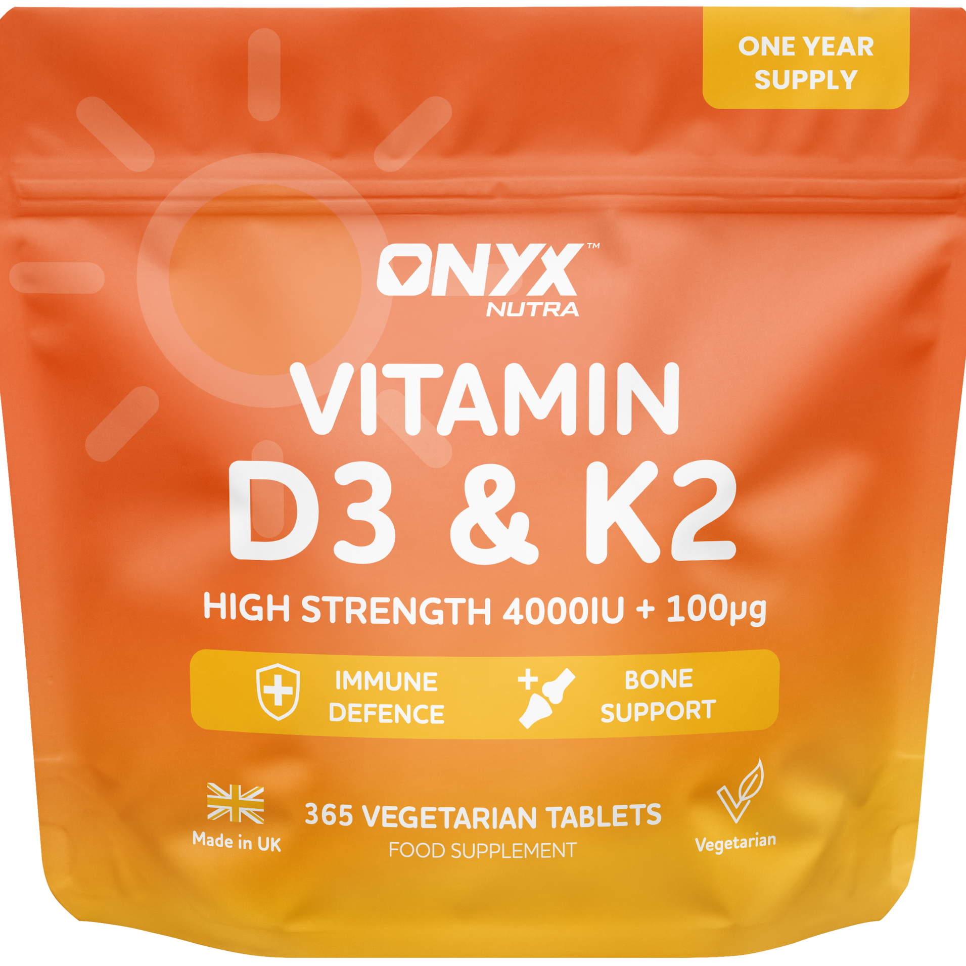 Vitamin D3 + K2 (MK7) Immune Support