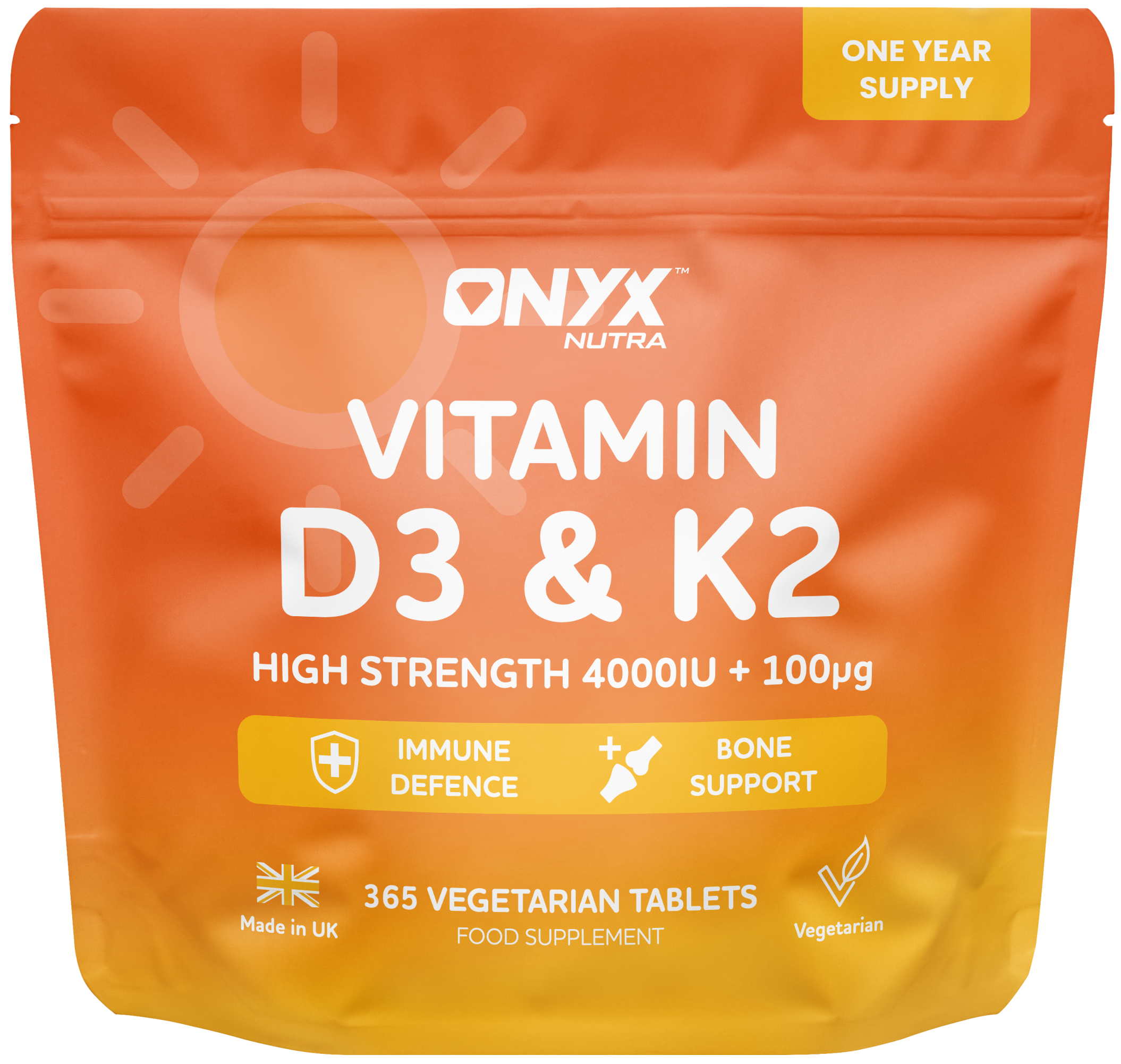 Vitamin D3 + K2 (MK7) Immune Support