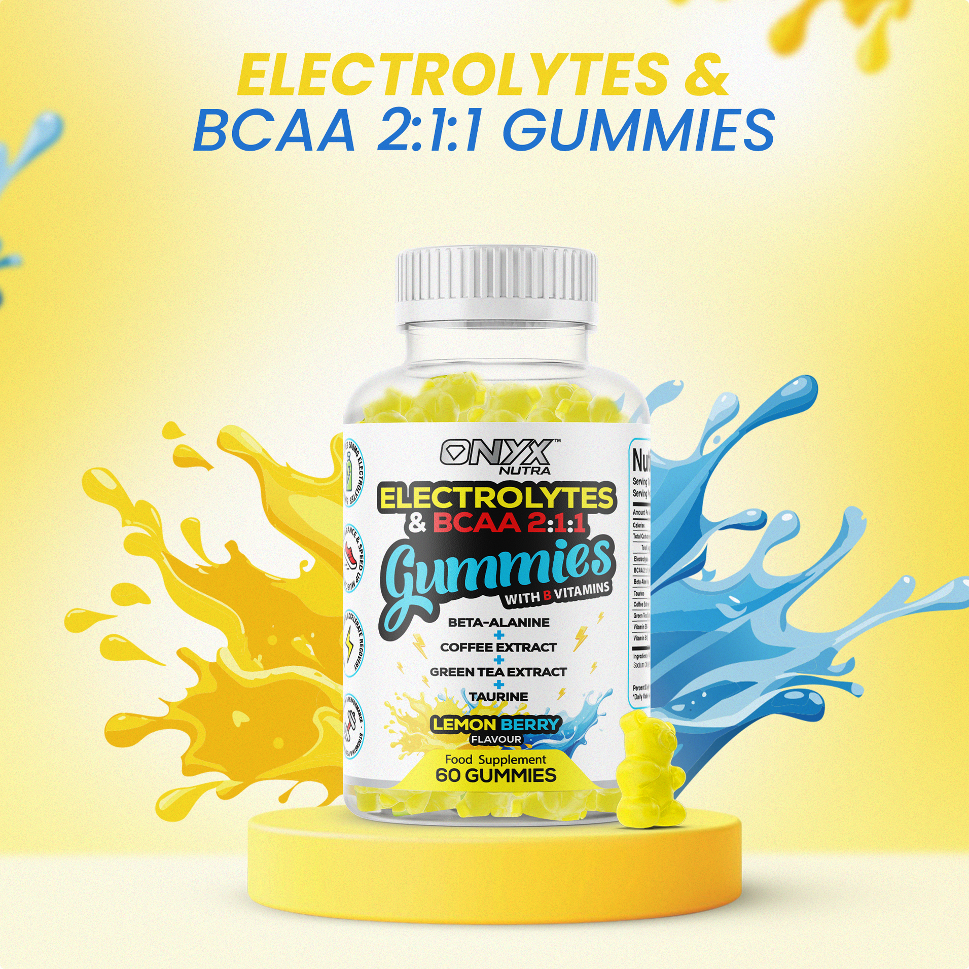 Electrolytes & BCAAs Gummies with Green Tea Extract