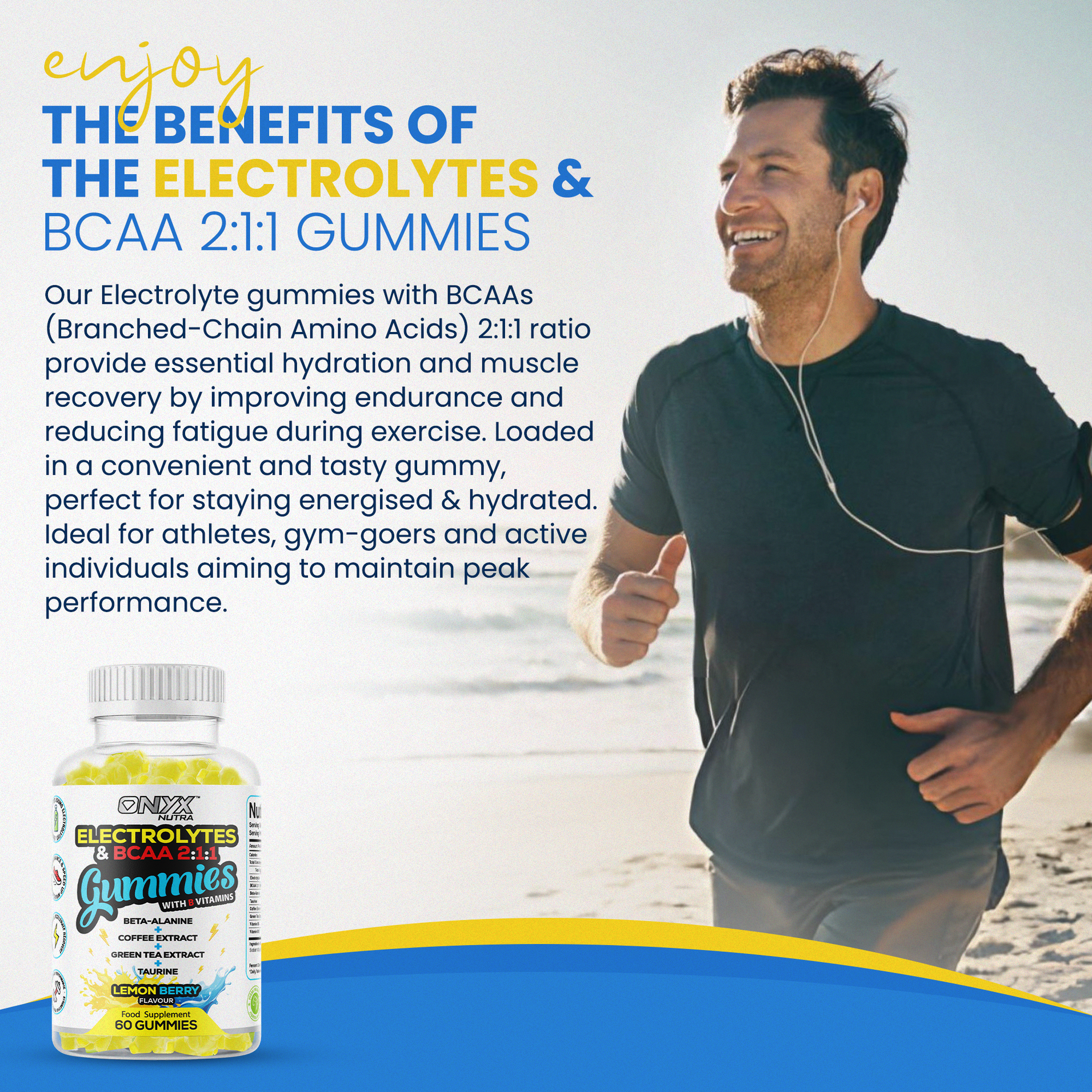 Electrolytes & BCAAs Gummies with Green Tea Extract