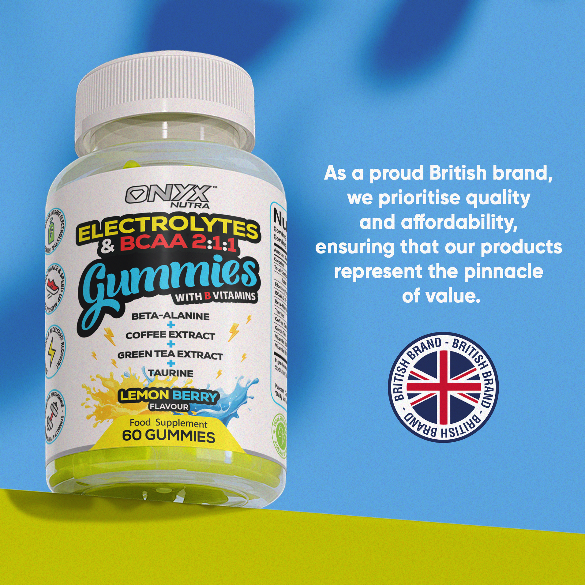 Electrolytes & BCAAs Gummies with Green Tea Extract