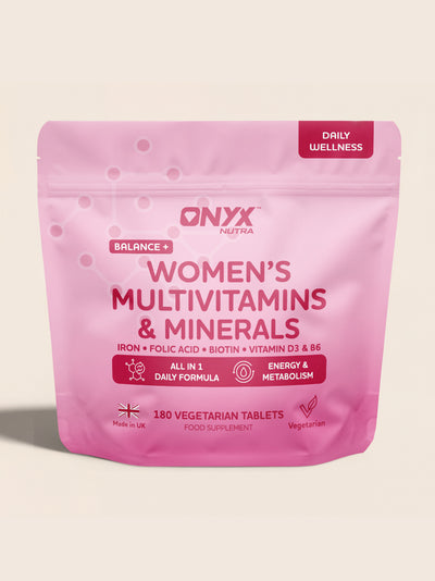 Onyx Nutra Women's Multivitamin and Minerals tablets with iron and folic acid