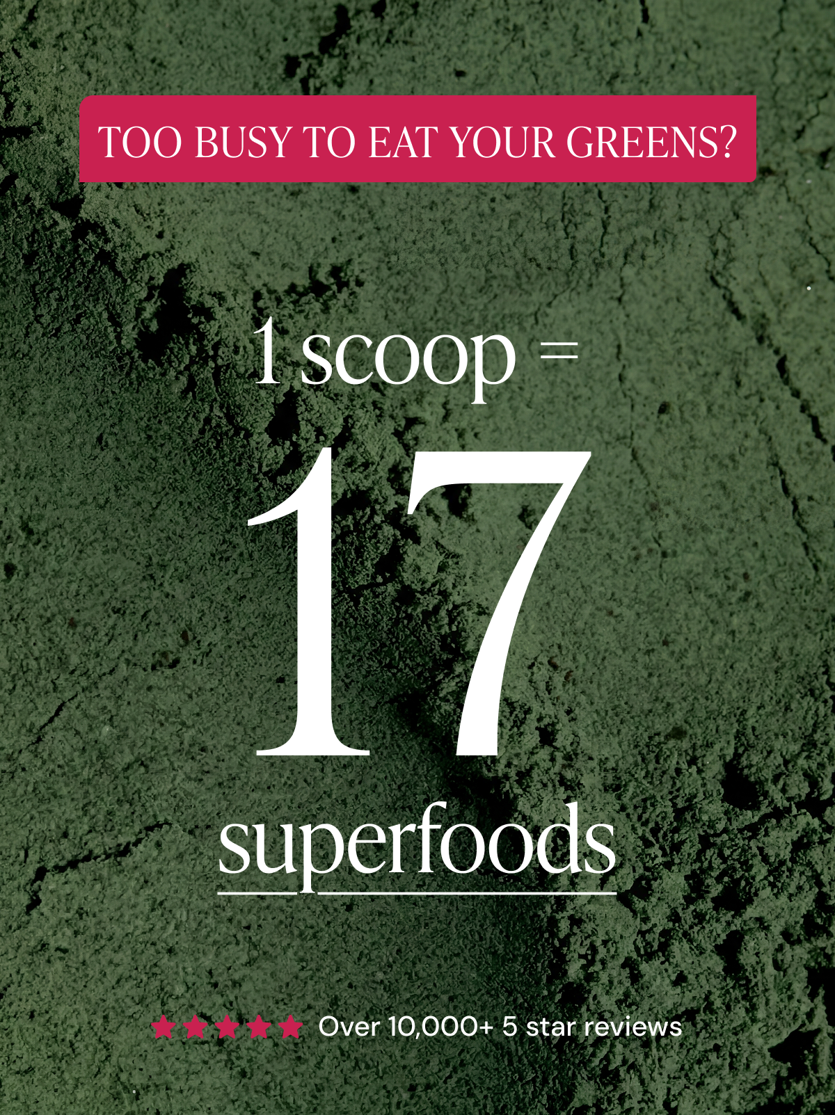 Super Greens Powder - High in Vitamins & Protein Fibre