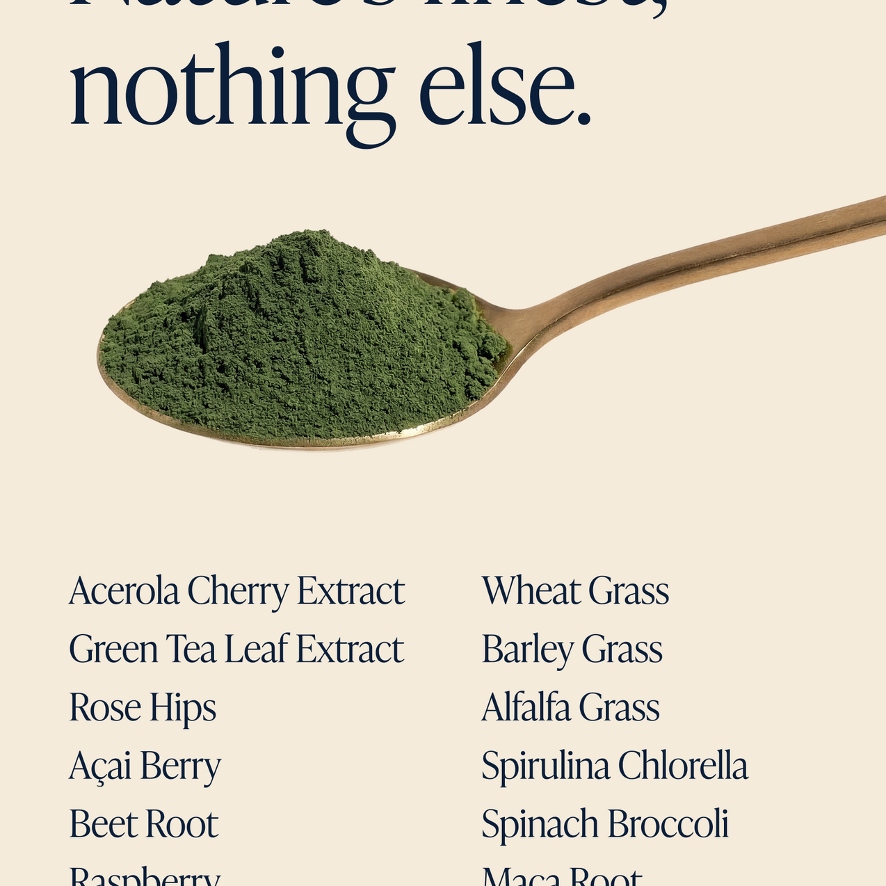 Super Greens Powder - High in Vitamins & Protein Fibre