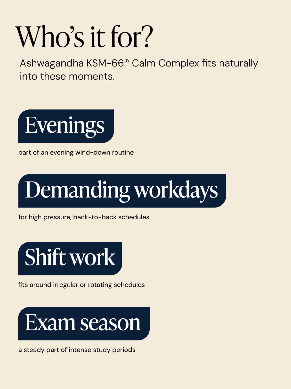 Ashwaghanda KSM-66® Calm Complex