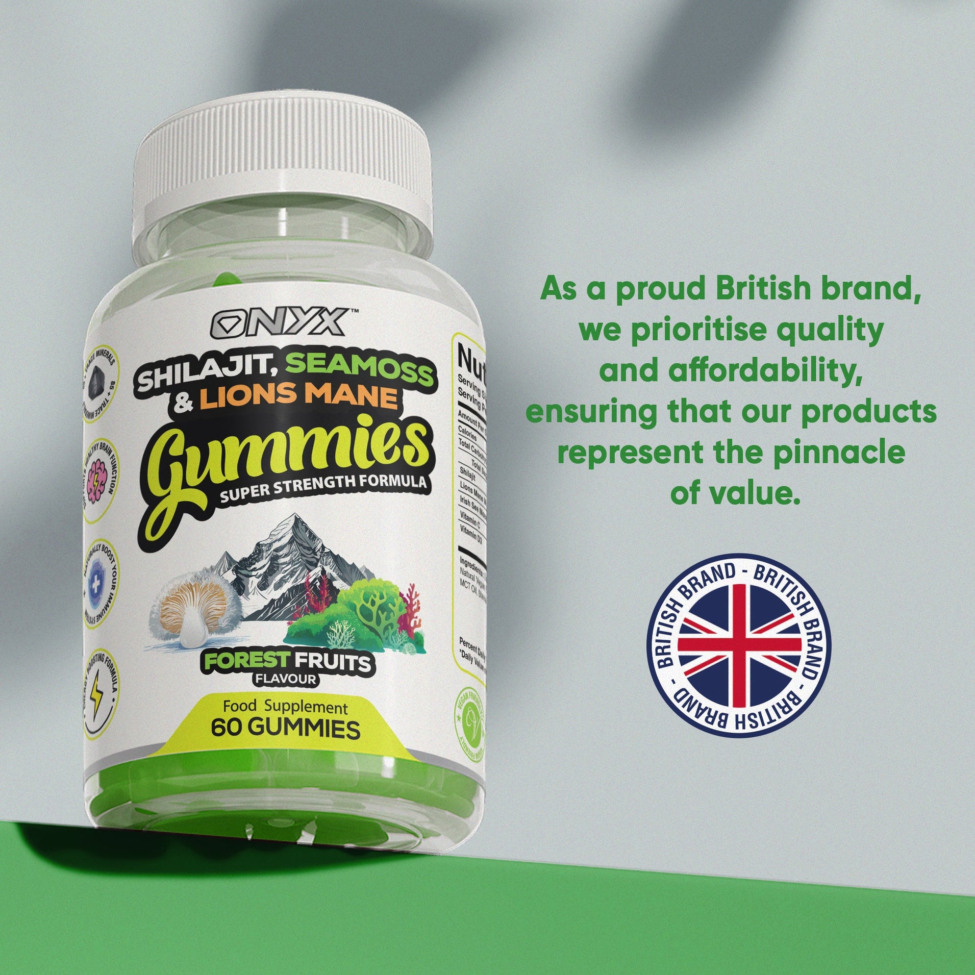 Shilajit, Sea Moss & Lions Mane Gummies