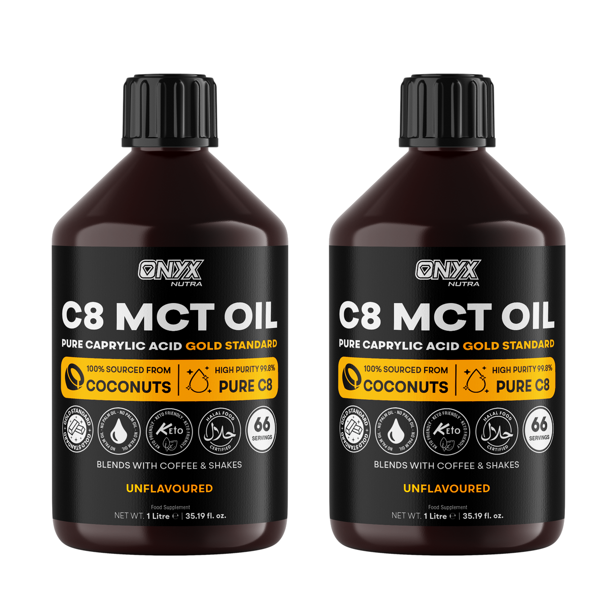 C8 MCT Oil 2-pack bundle | Onyx Nutra